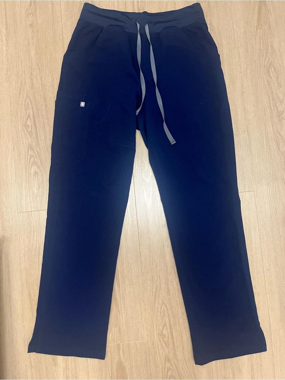 Figs Womens Kade Cargo Scrub pants with Gray Drawstrings